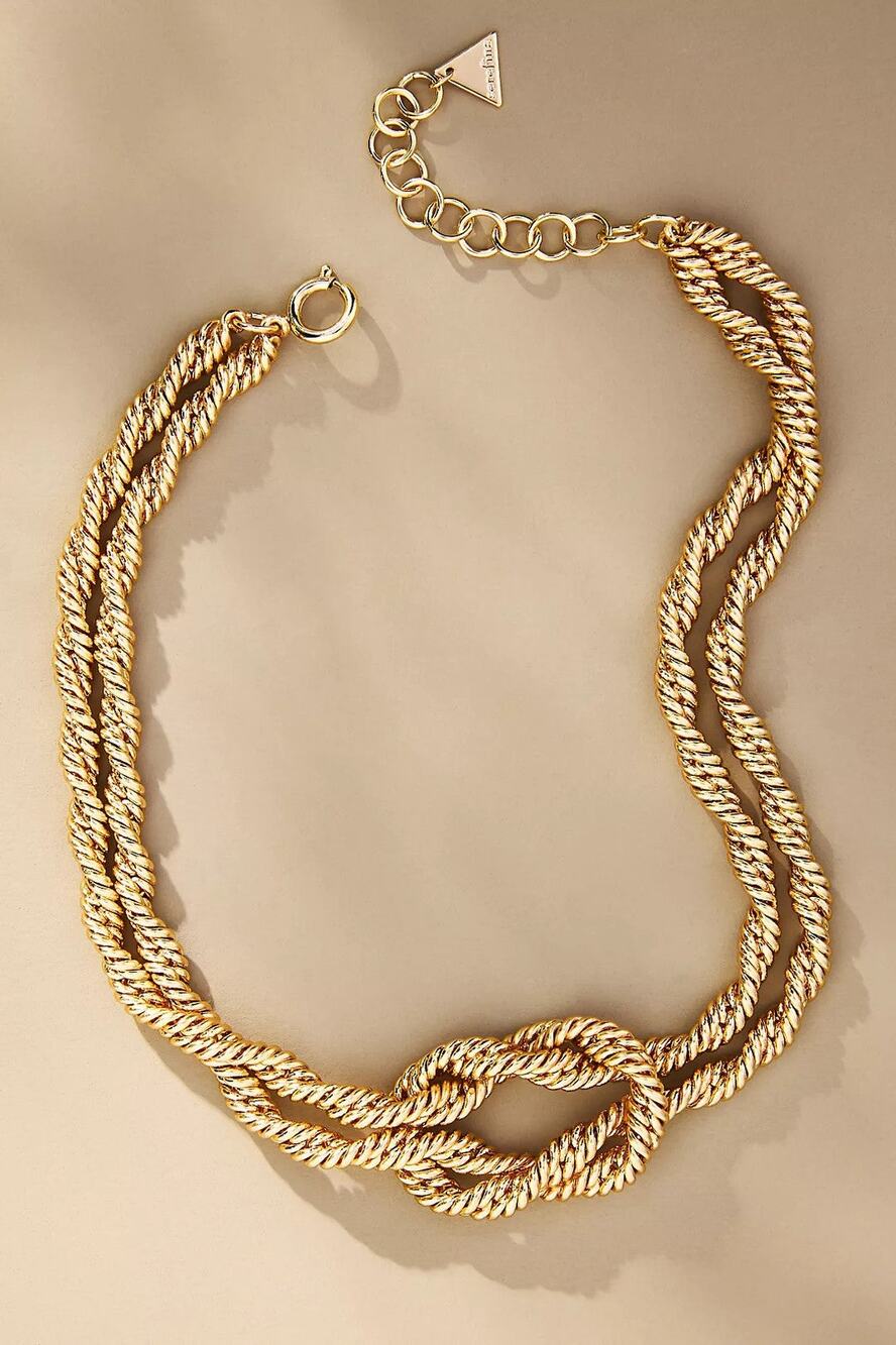 Anthropologie Twisted Nautical Knot Necklace - One Size